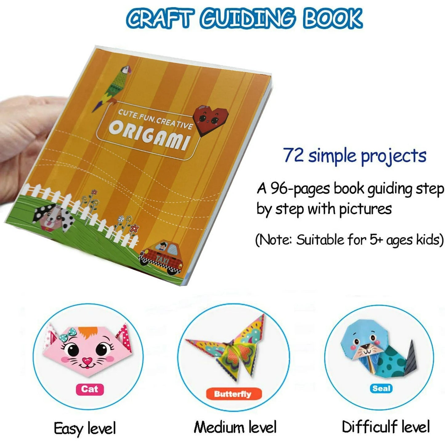 Origami Paper Kit (144 Sheets, 72 Patterns)