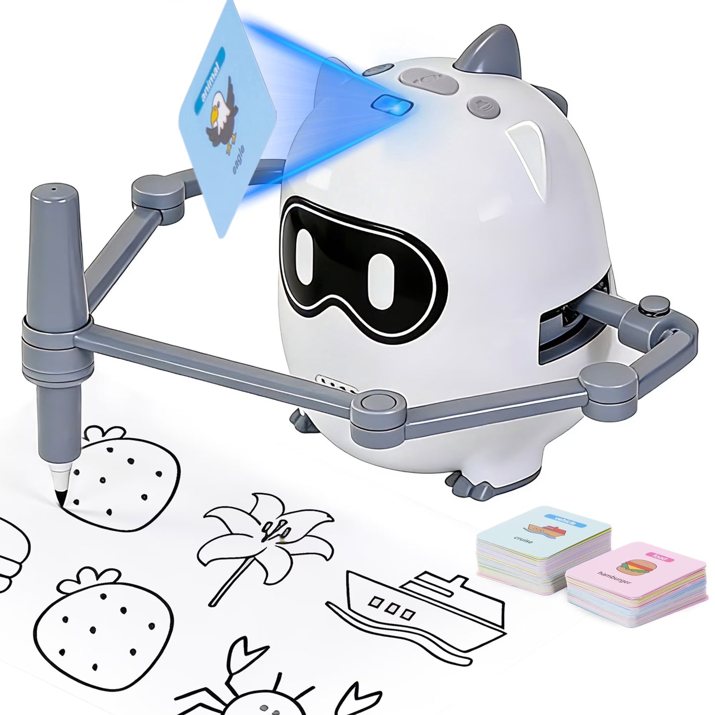 SaveJoy Learning Drawing Robot for Kids (100 Cards)