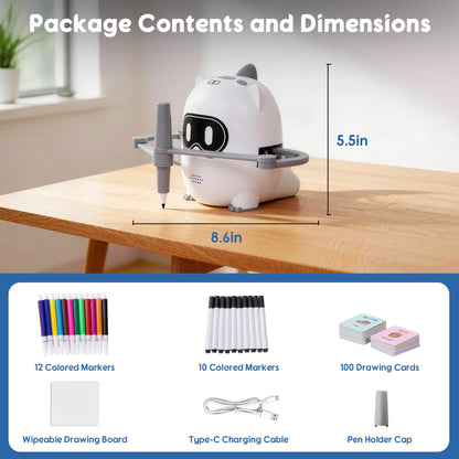 SaveJoy Learning Drawing Robot for Kids (100 Cards)