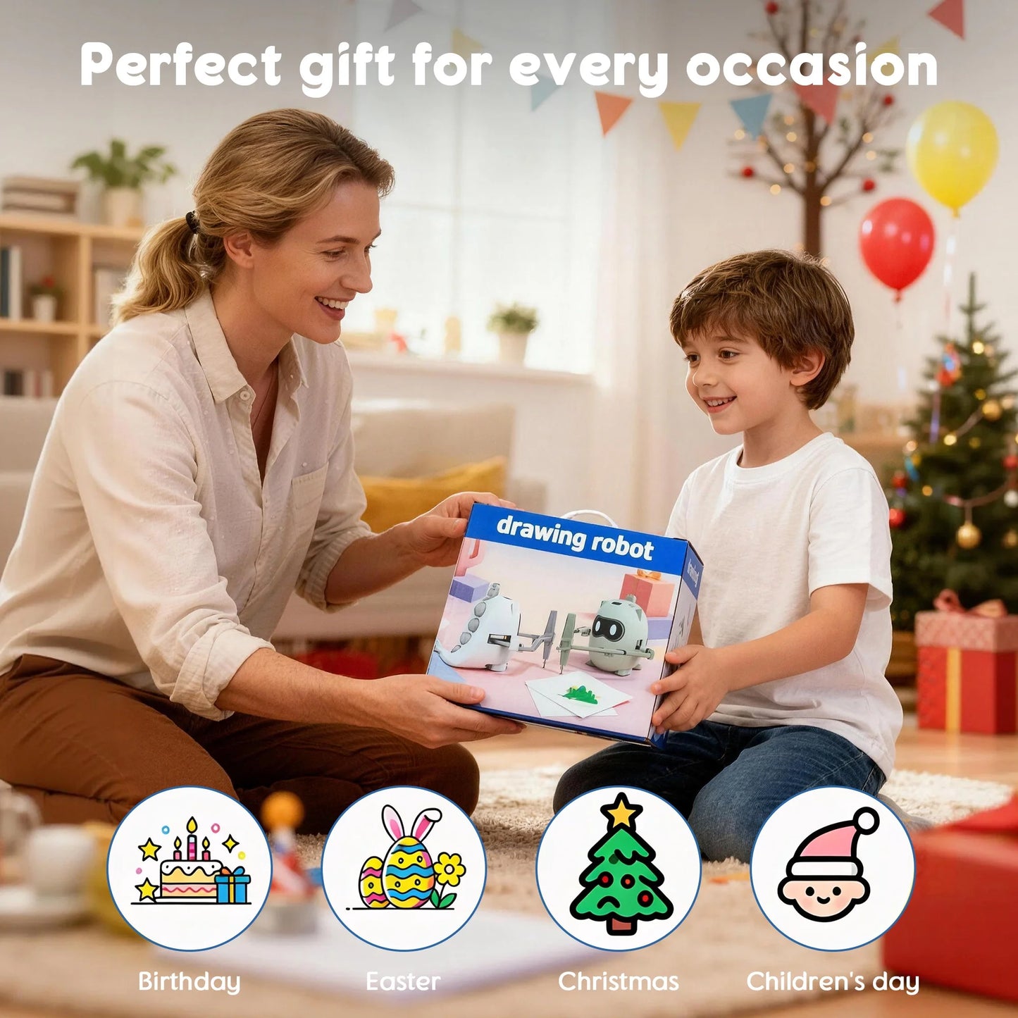 SaveJoy Learning Drawing Robot for Kids (100 Cards)