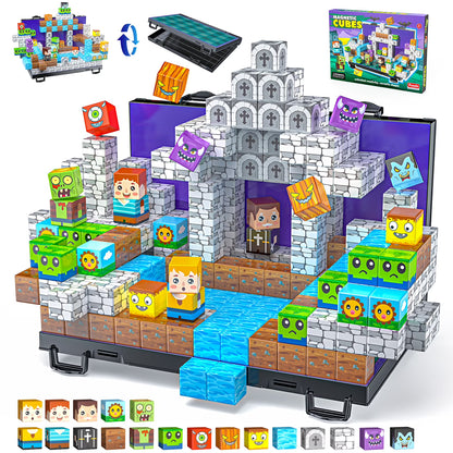 Magnetic Building Blocks Set (84 Pieces)