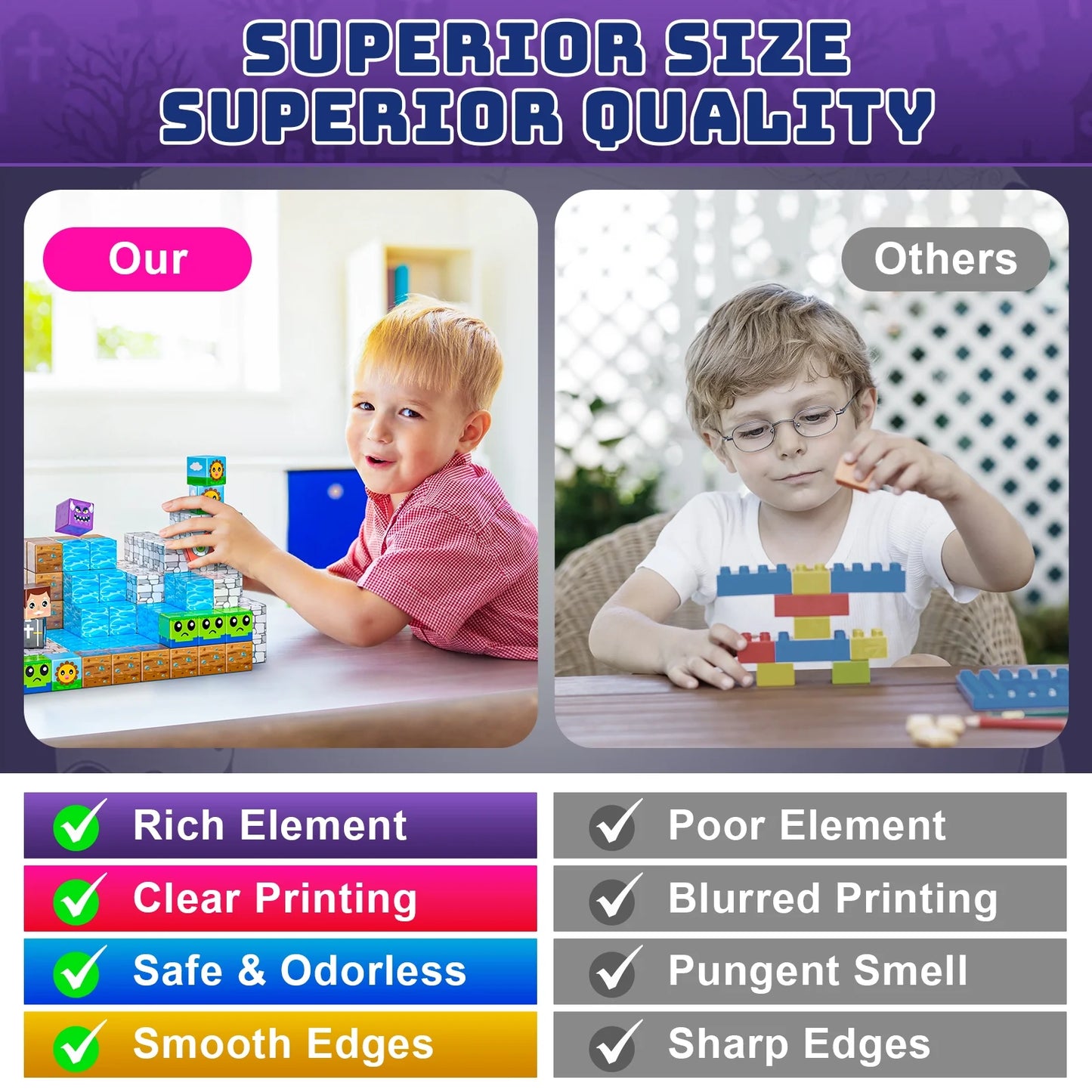 Magnetic Building Blocks Set (84 Pieces)
