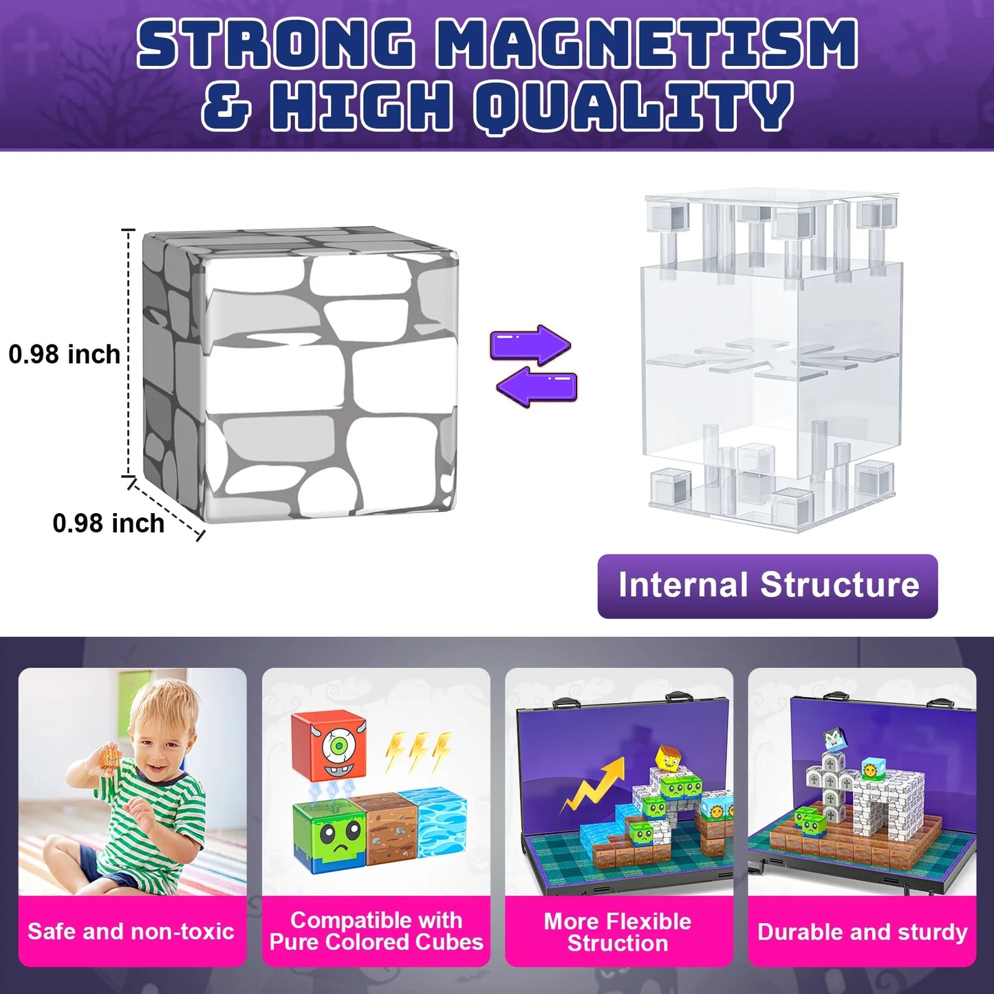 Magnetic Building Blocks Set (84 Pieces)