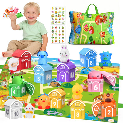 QIAHO Montessori Farm Toys Set (20 Pieces)