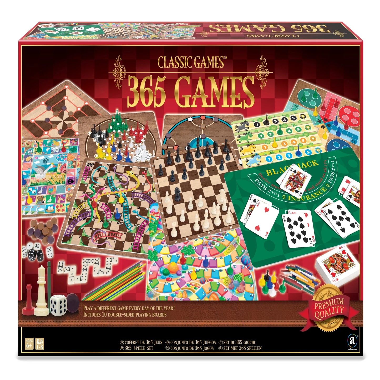 Merchant Ambassador 365 Games Board & Card Game Set