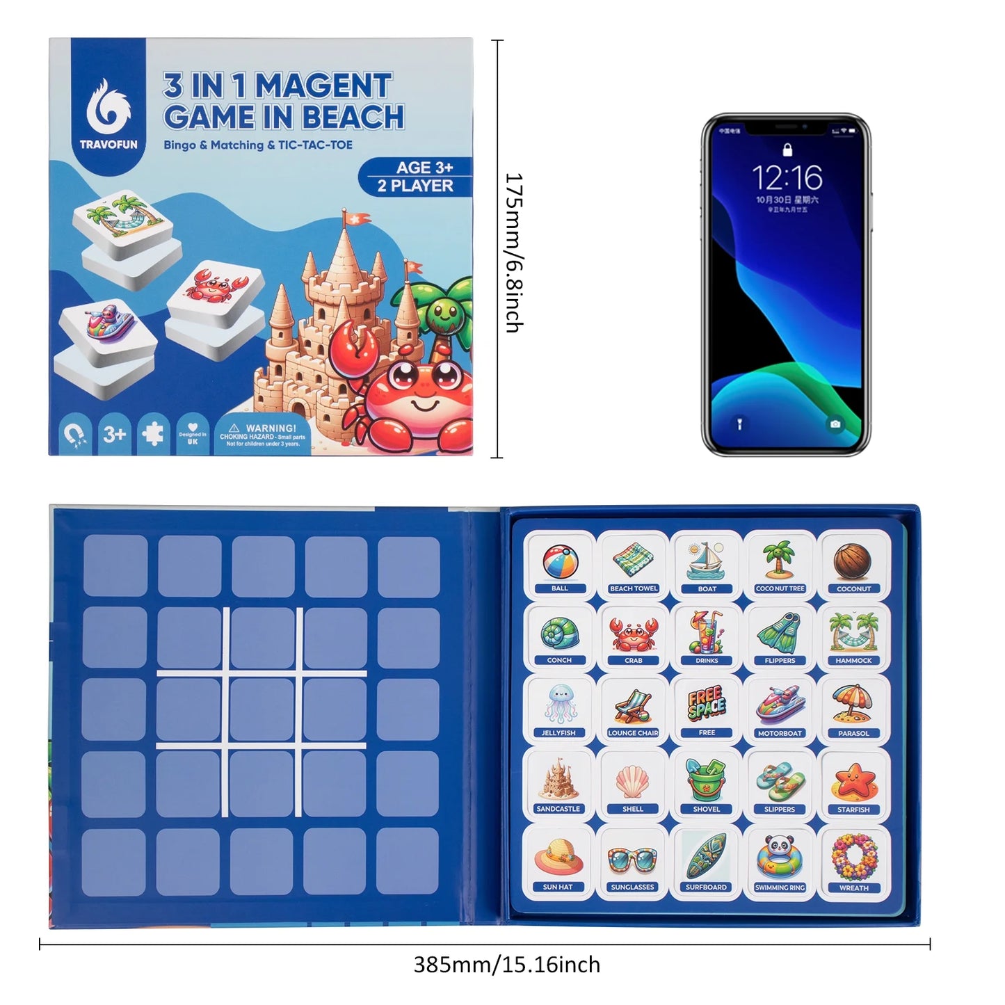 Travofun Magnetic Memory Matching Game