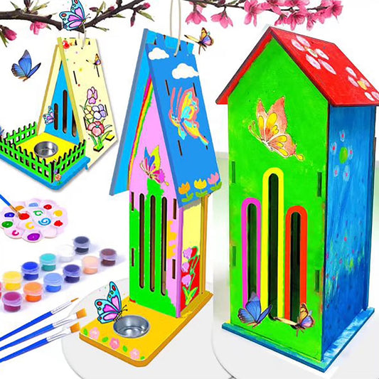 Beautysureup Butterfly Habitat & Bird Feeder Craft Kit (3 Pcs)
