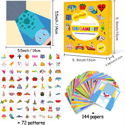 Origami Paper Kit (144 Sheets, 72 Patterns)