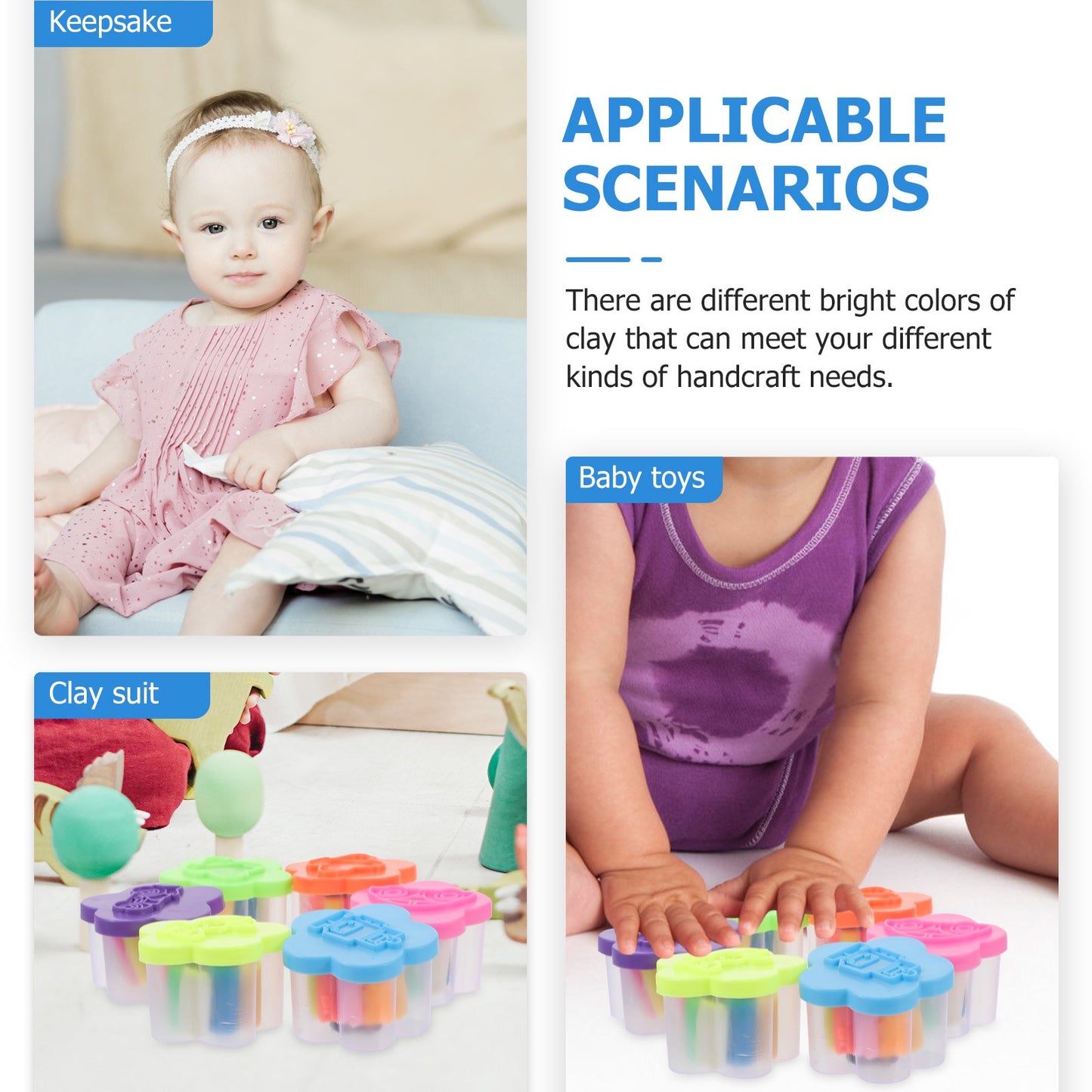 UPOUART Coloring Clay Kit (12 Colors)