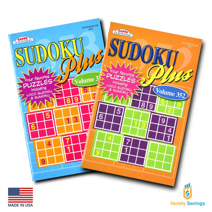 Variety Savings Sudoku & Word Search Puzzle Book Set